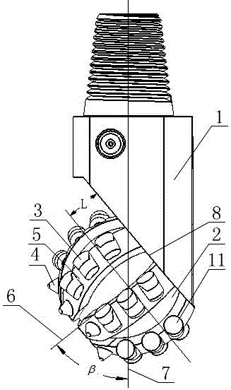 Single cone bit based on non-planar combination PDC strengthened teeth