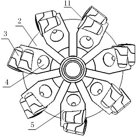 Single cone bit based on non-planar combination PDC strengthened teeth