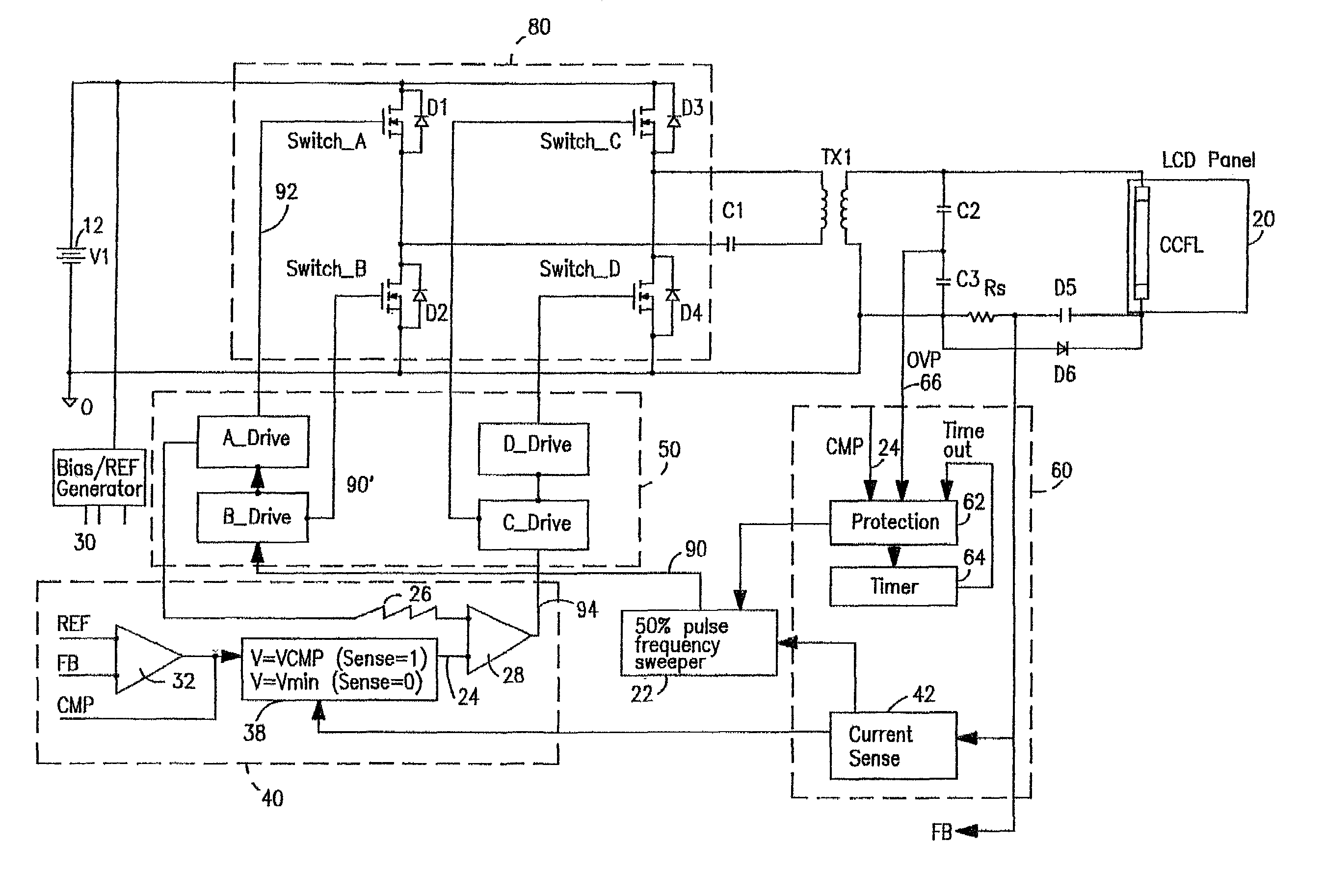 High-efficiency adaptive DC/AC converter