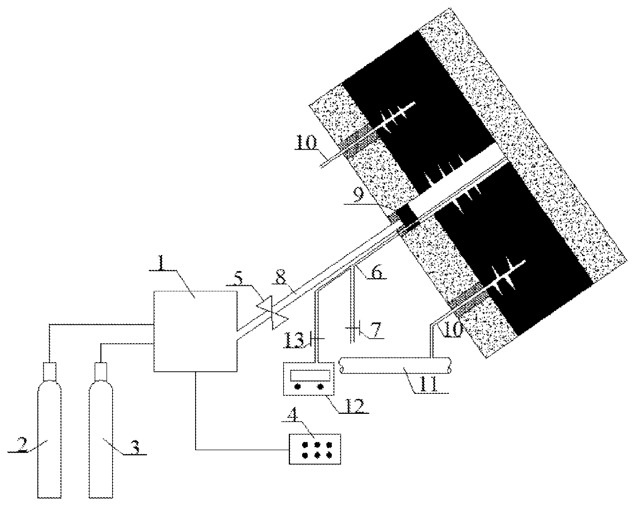 Multi-stage combustion impact wave coal mass cracking and heat injection alternating intensified gas extracting method