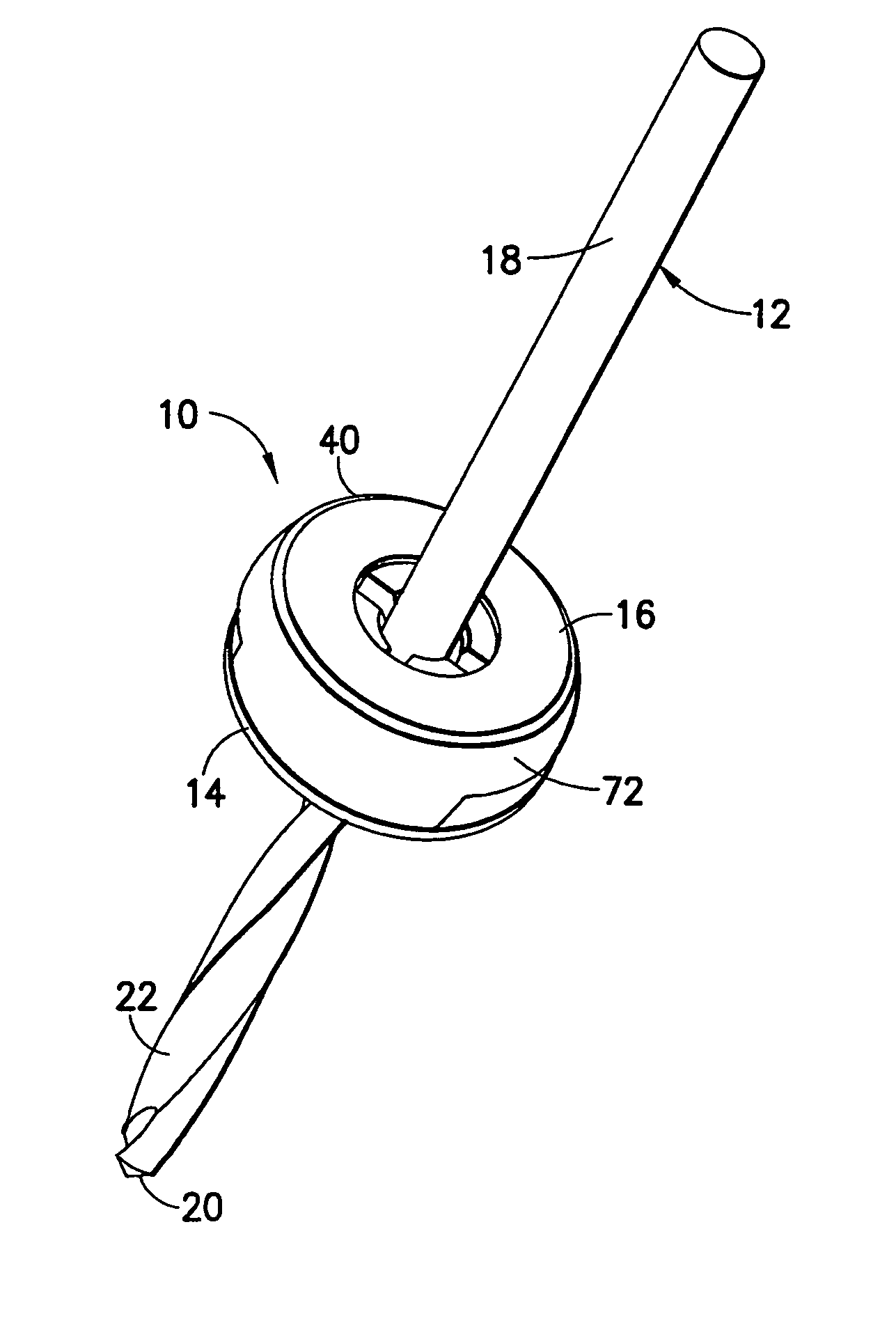 Collet collar stop for a drill bit