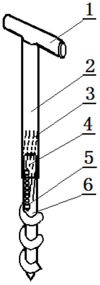 Hand-push type seeding hole-opening drill