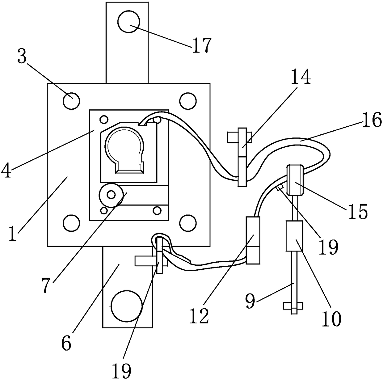 Installation structure of automobile back-row safety belt