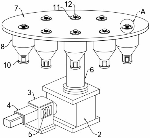 Material quantitative proportioning and mixing device for seasoning production and use method thereof