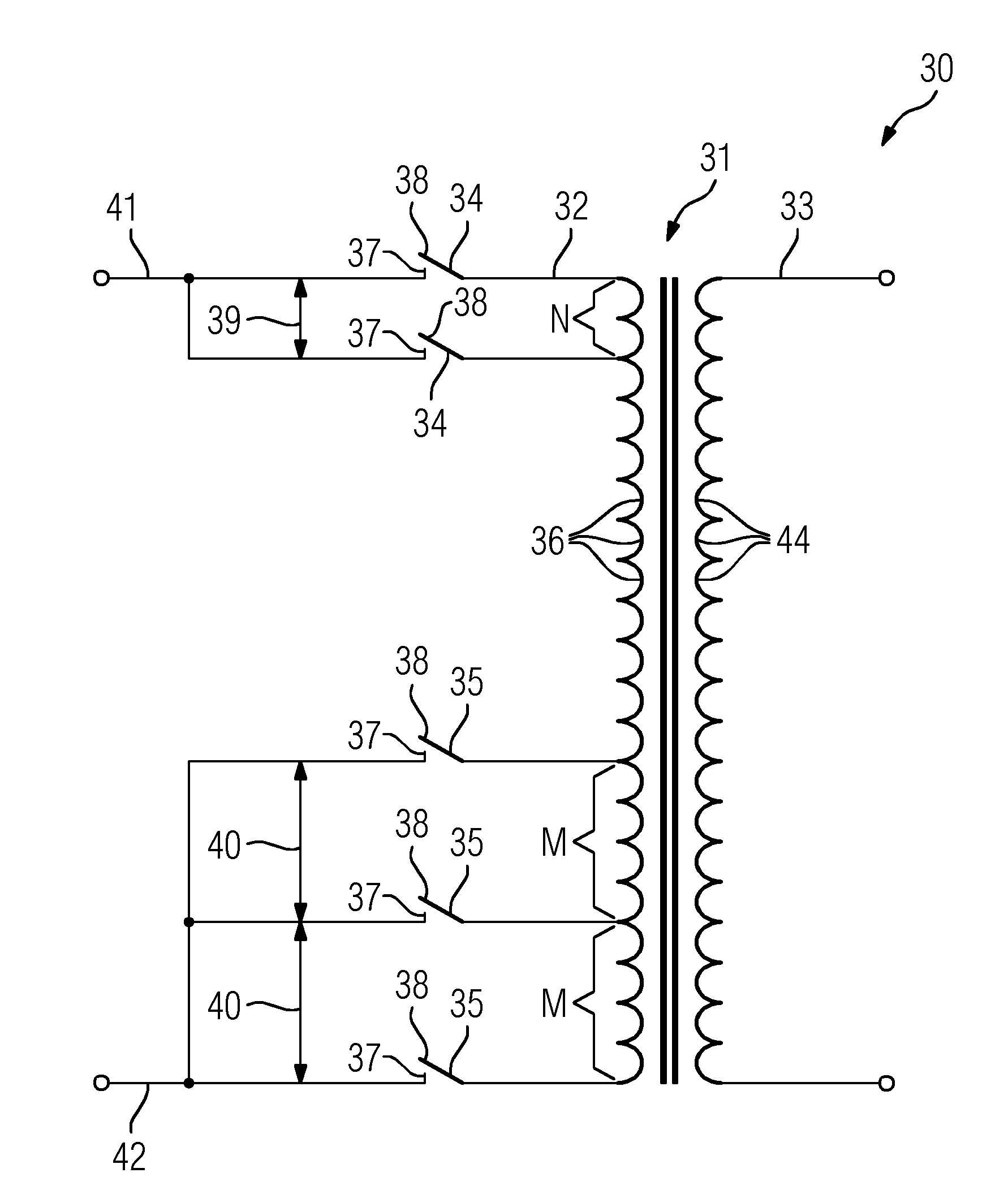 Voltage equalization device and a medical imaging device having a voltage equalization device