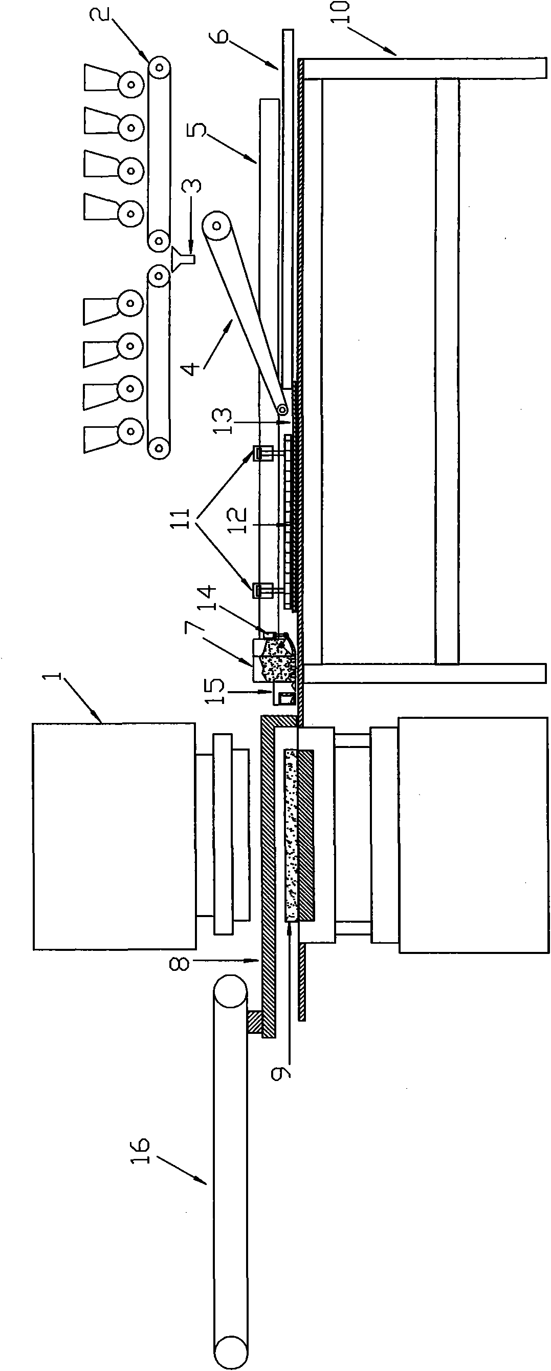 Equipment and method for producing imitation stone-texture ceramic tile