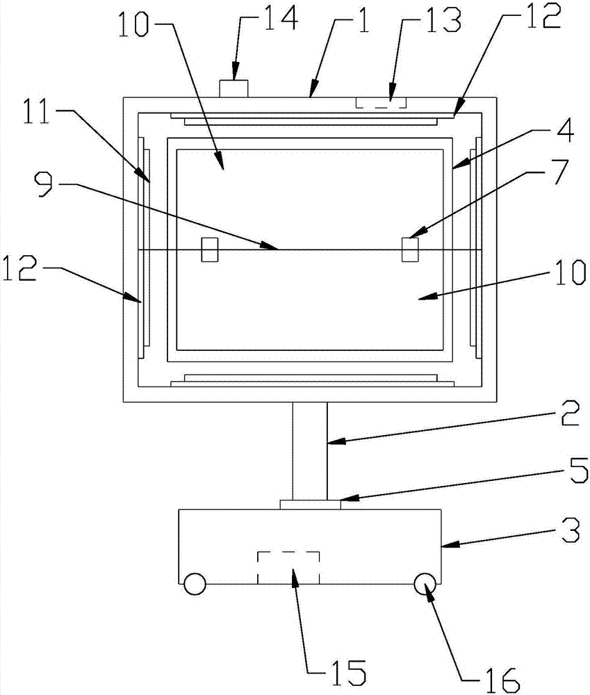 Automatically overturning wind-proof billboard