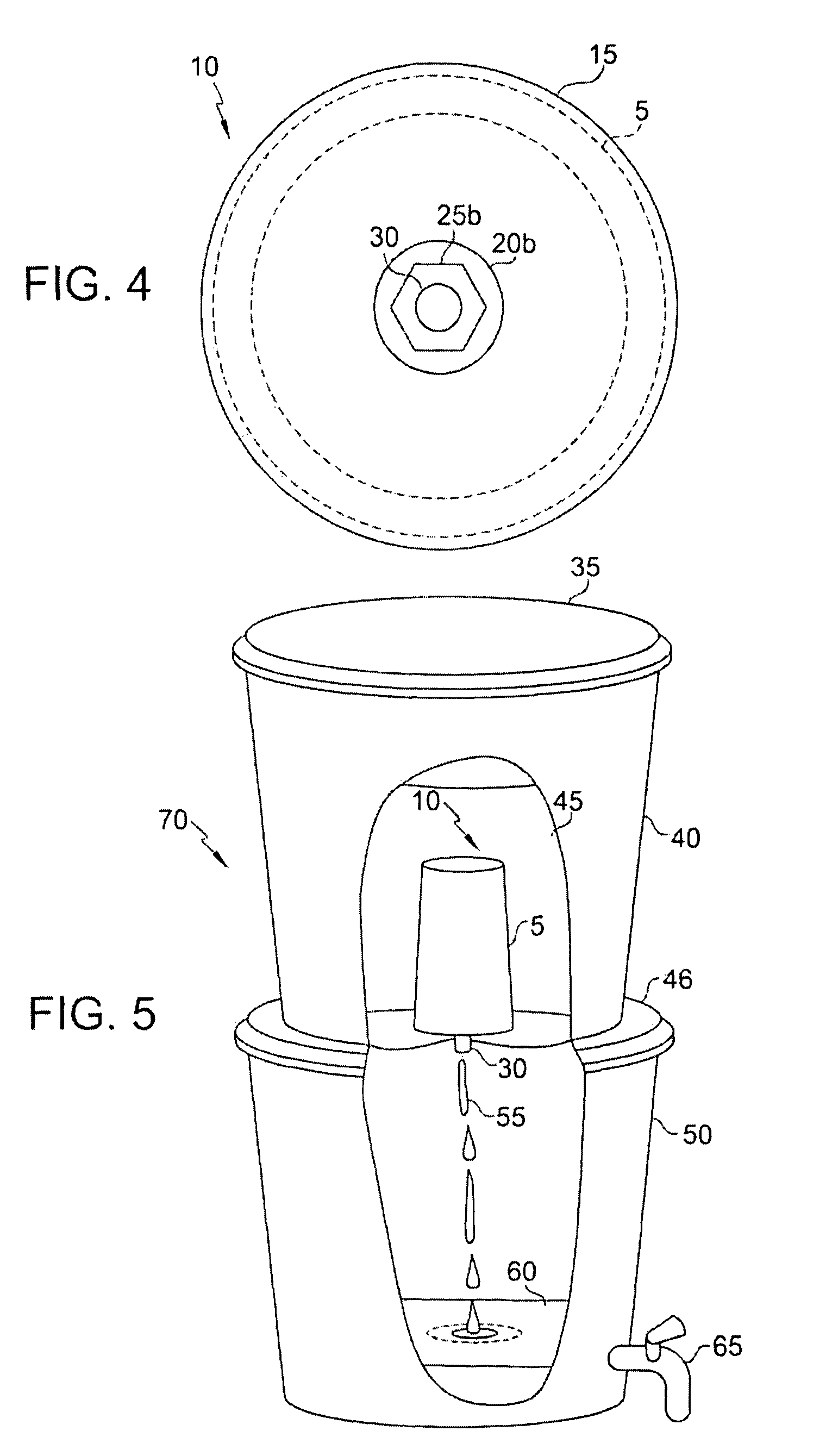 Porous grog composition, water purification device containing the grog and method for making same