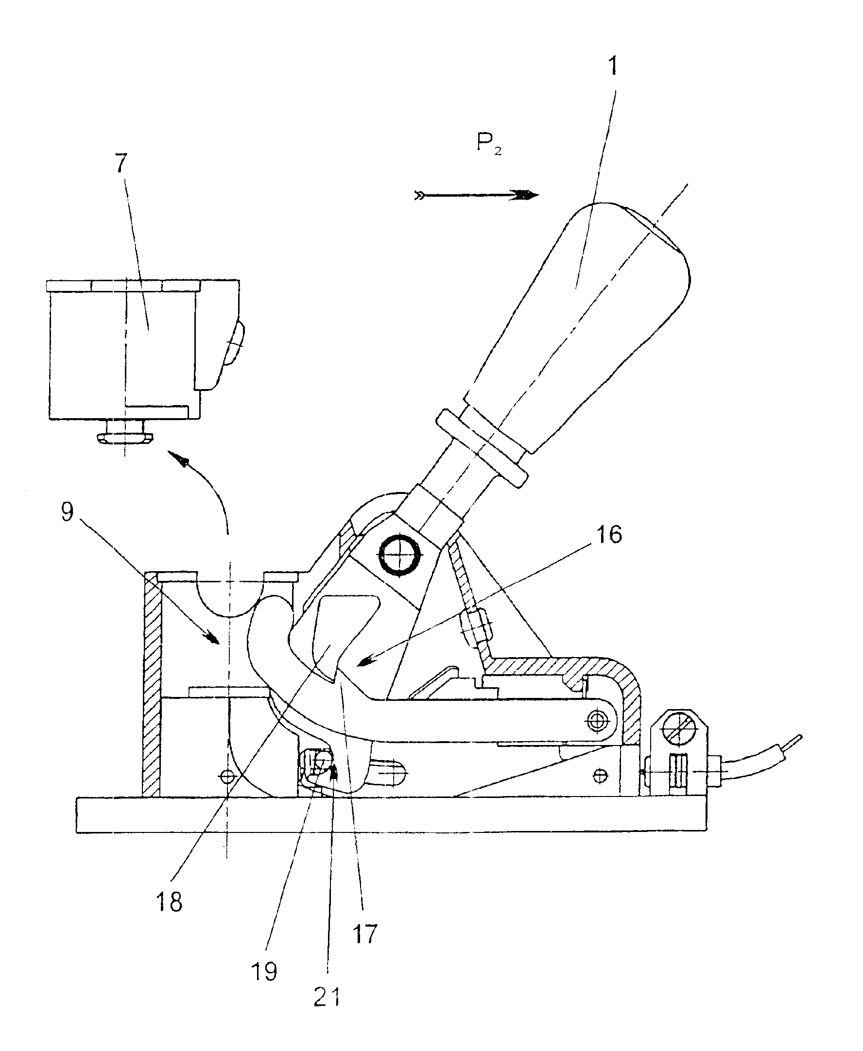 Control unit gear or shift program selection of an automatic vehicle gearbox