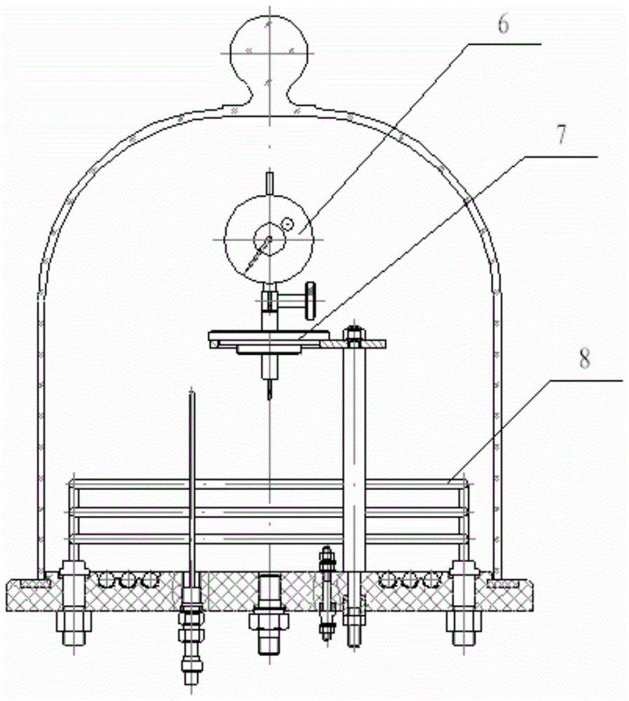 A kind of bellows valve travel test device and using method