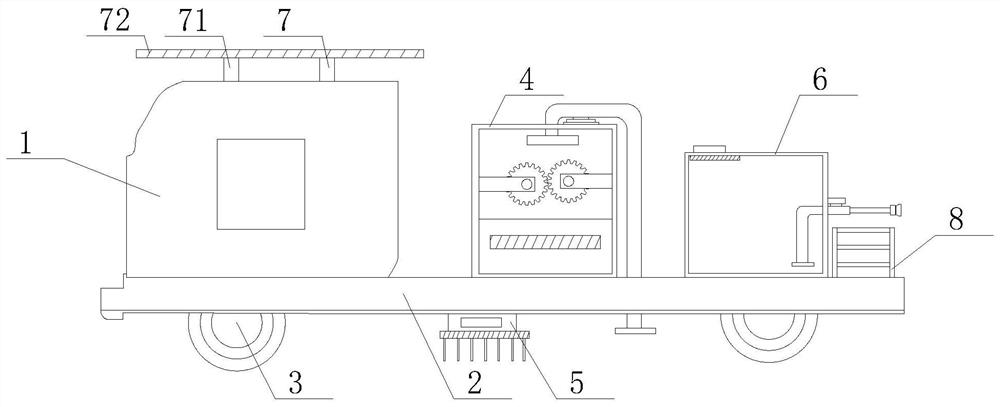 Efficient energy-saving and environment-friendly road garbage cleaning vehicle