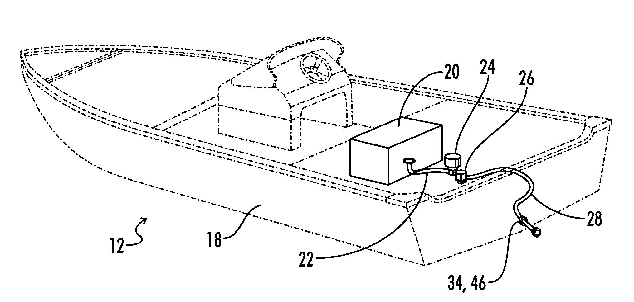 Livewell drainage system with integrated retractable hose assembly