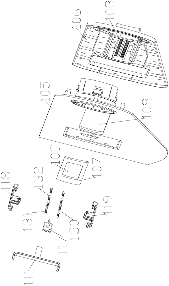 Cell phone clamping device of automobile instrument desk