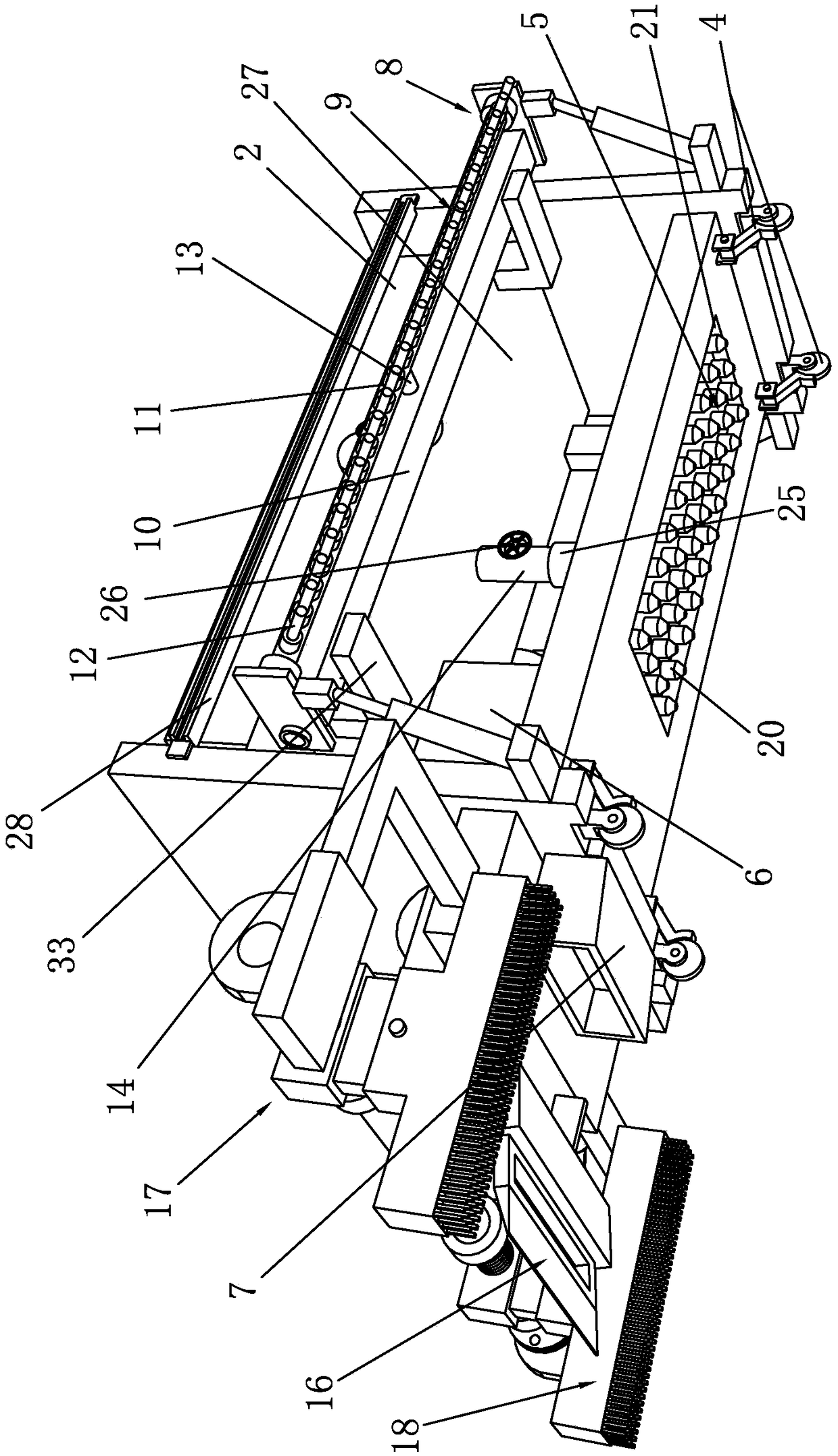 Bridge deck cleaning system for a bridge and cleaning method thereof