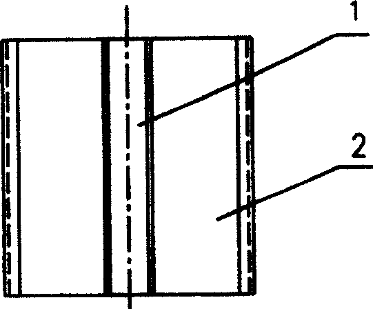 Hollow tooth-shape fluidized filling