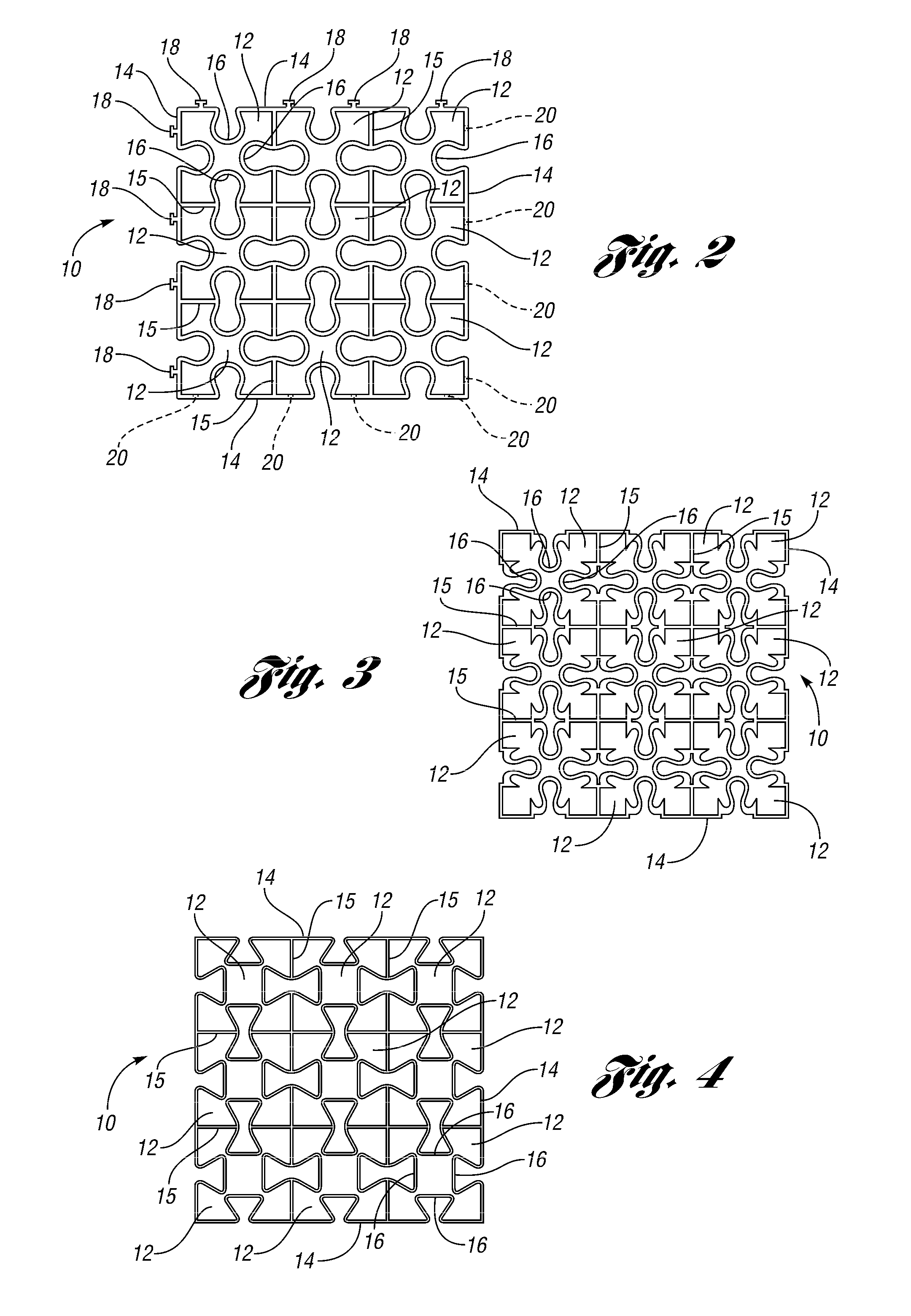 Continuous flexible support structure assembly