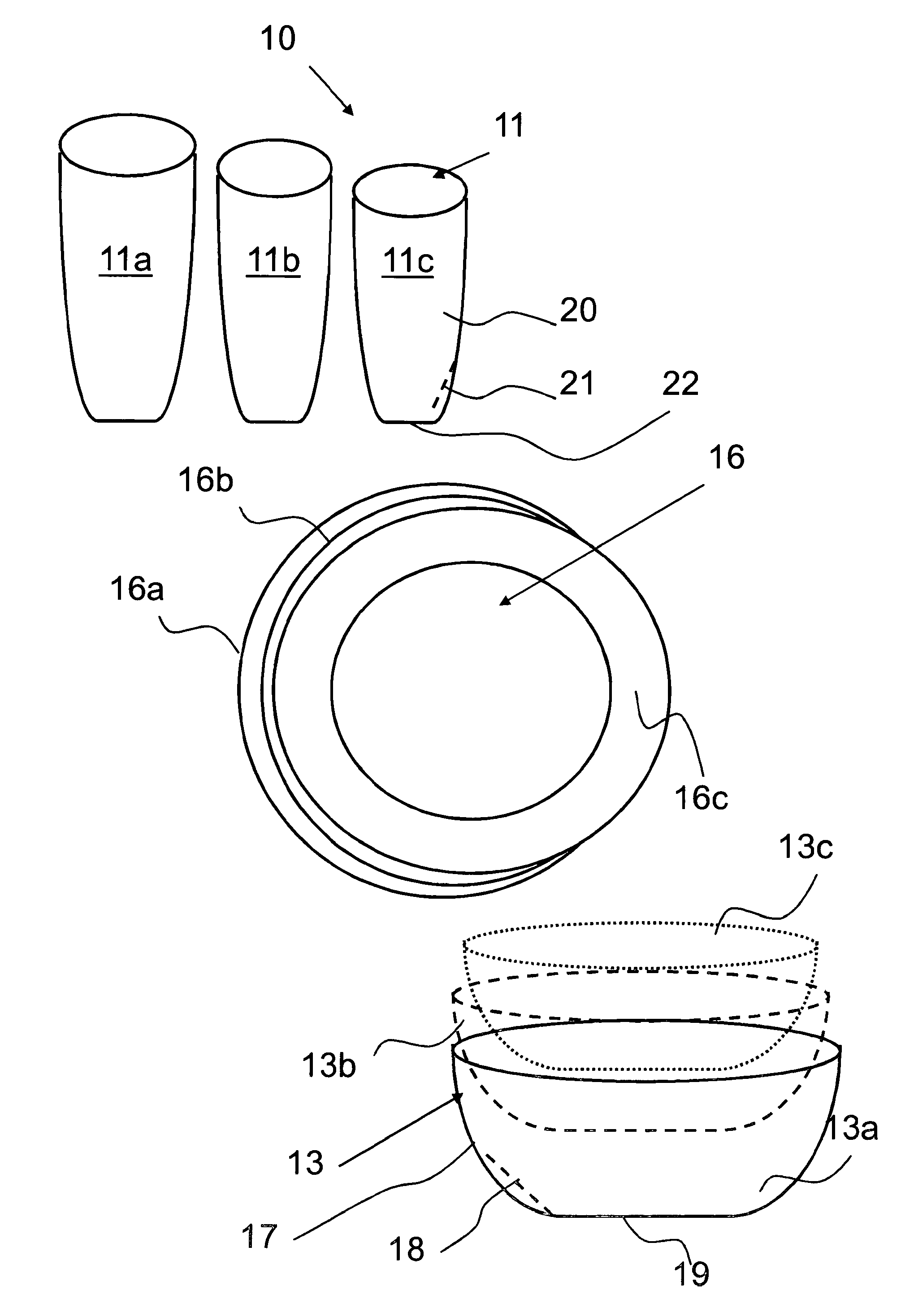 Incrementally-sized standard-sized eating-ware system for weight management