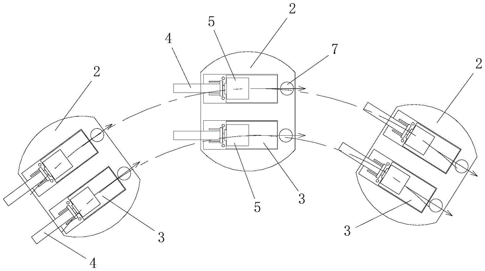 Ejecting device and method for erection construction of continuous beam