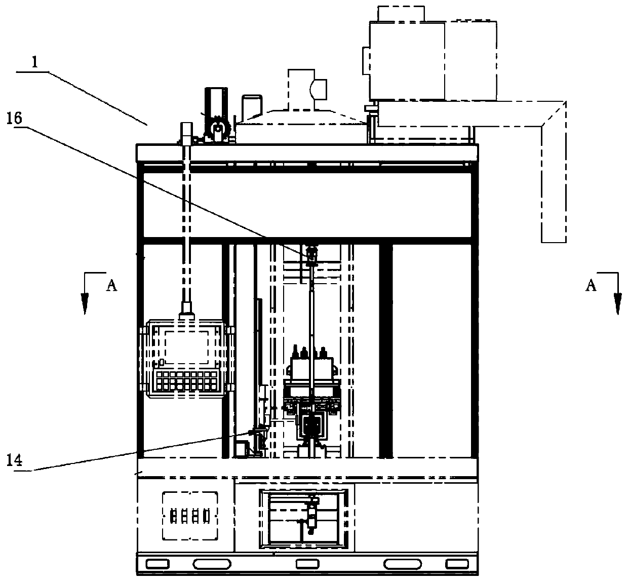 Full-automatic rack vertical quenching and horizontal tempering equipment