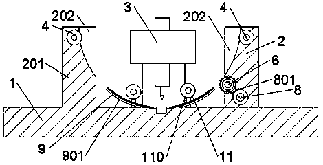 Fixing mechanism of punching machine for machining bicycle wheel spoke holes