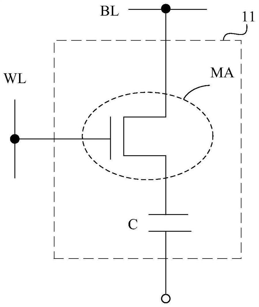 Capacitor electric leakage detection method, device and equipment of storage unit array and medium