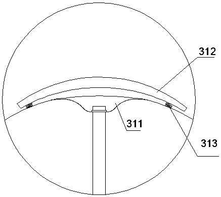 Landscape lamp realizing temperature reduction through water curtain