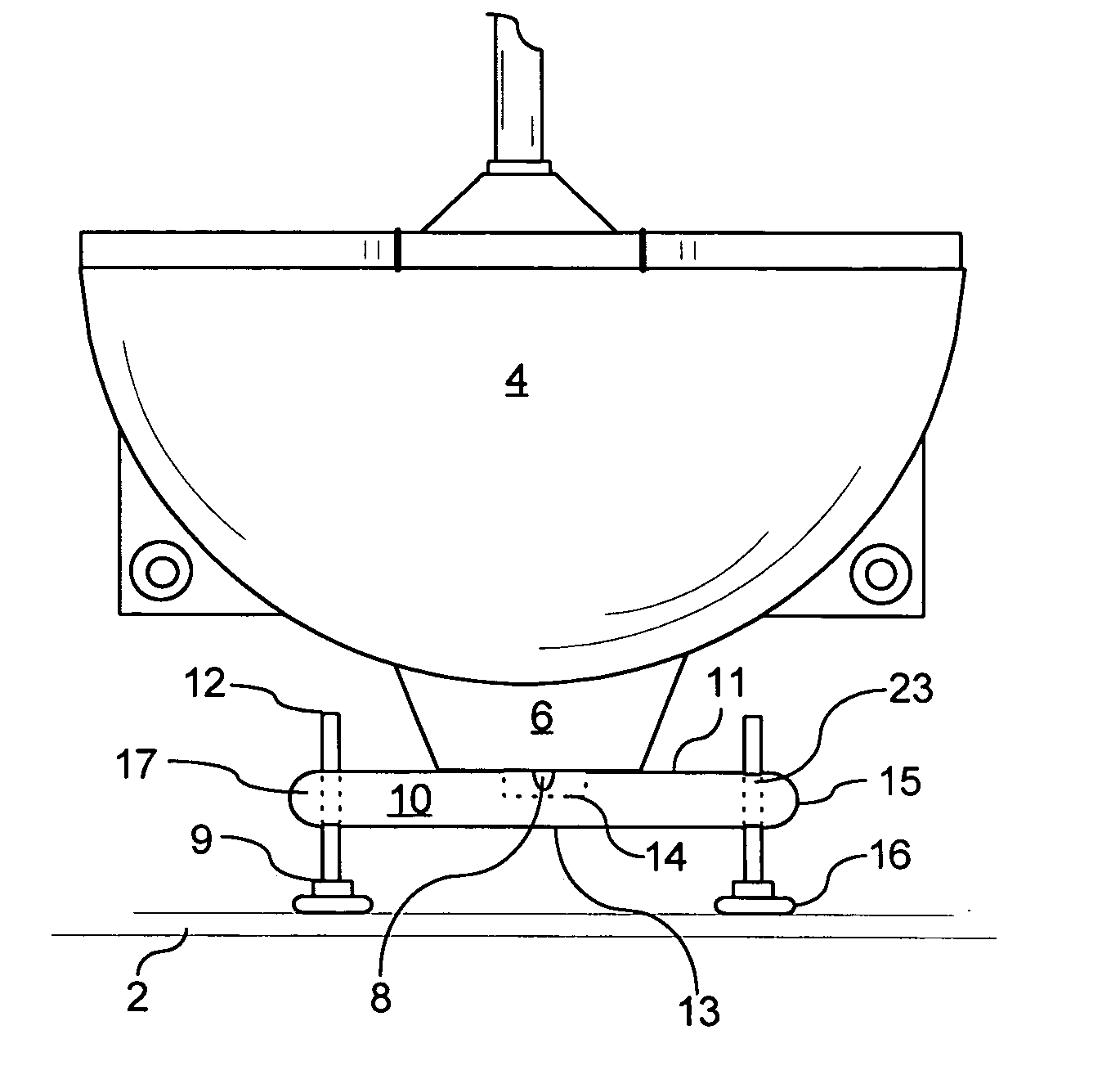 Support for wall mounted toilets