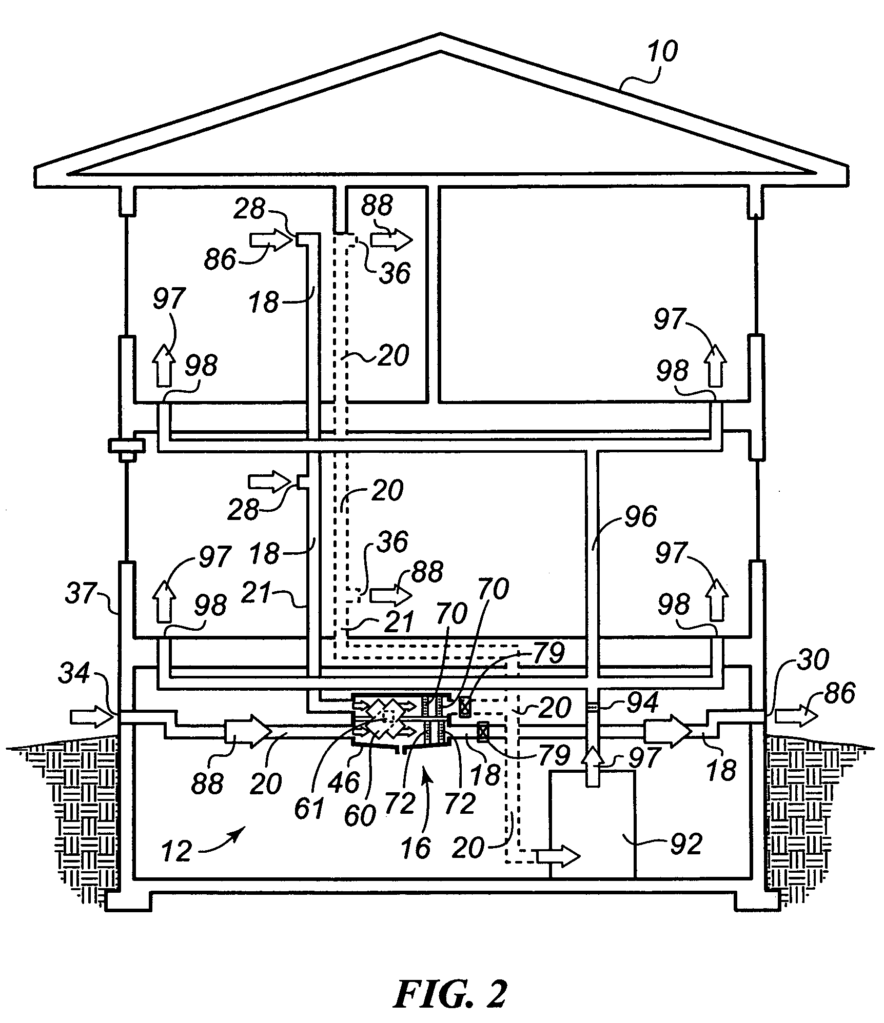 Fanless building ventilator