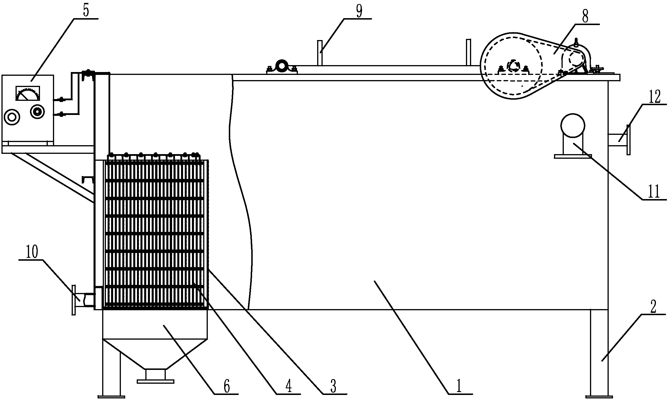 Electric flocculation air floatation machine with aeration device