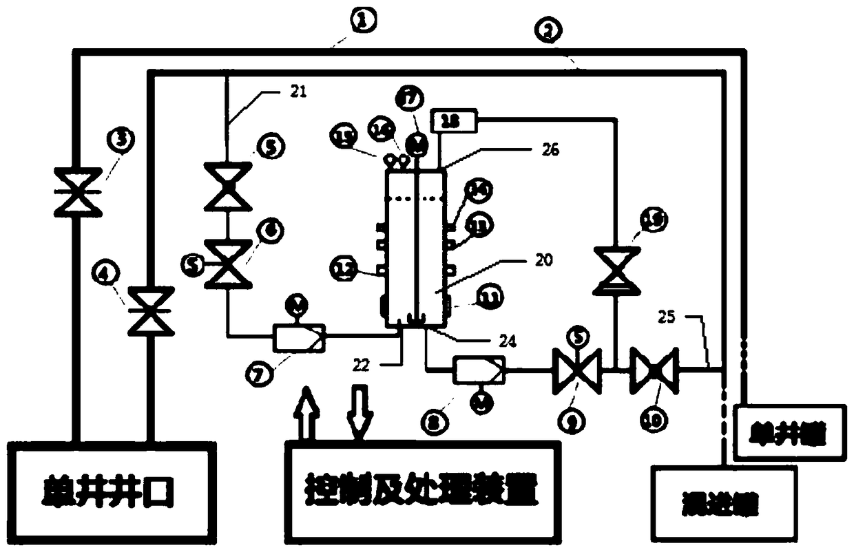 Online test system and test method for water content of crude oil