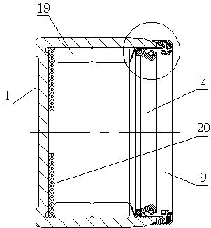 Buckling type seal structure of cross axle cardan joint