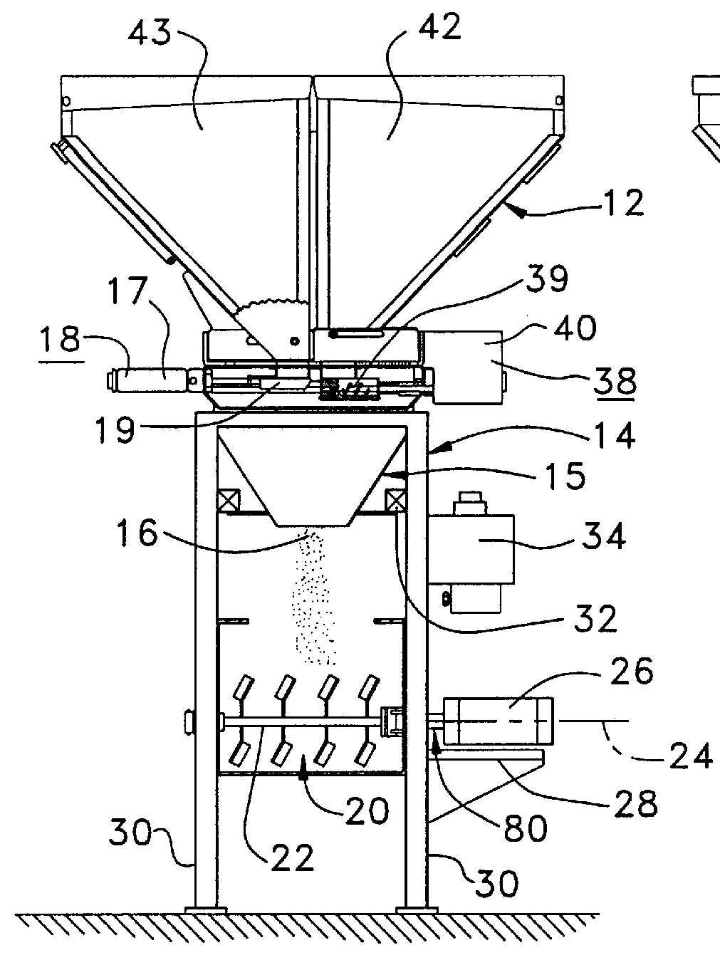 Removable hopper with material shut-off