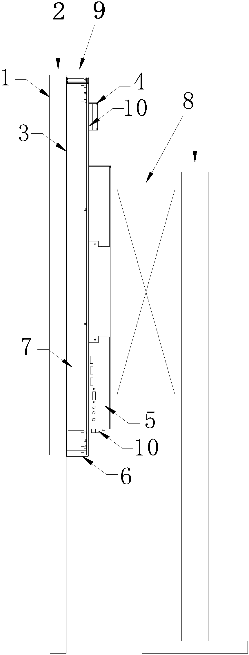 Show window interactive display touch device based on infrared screen