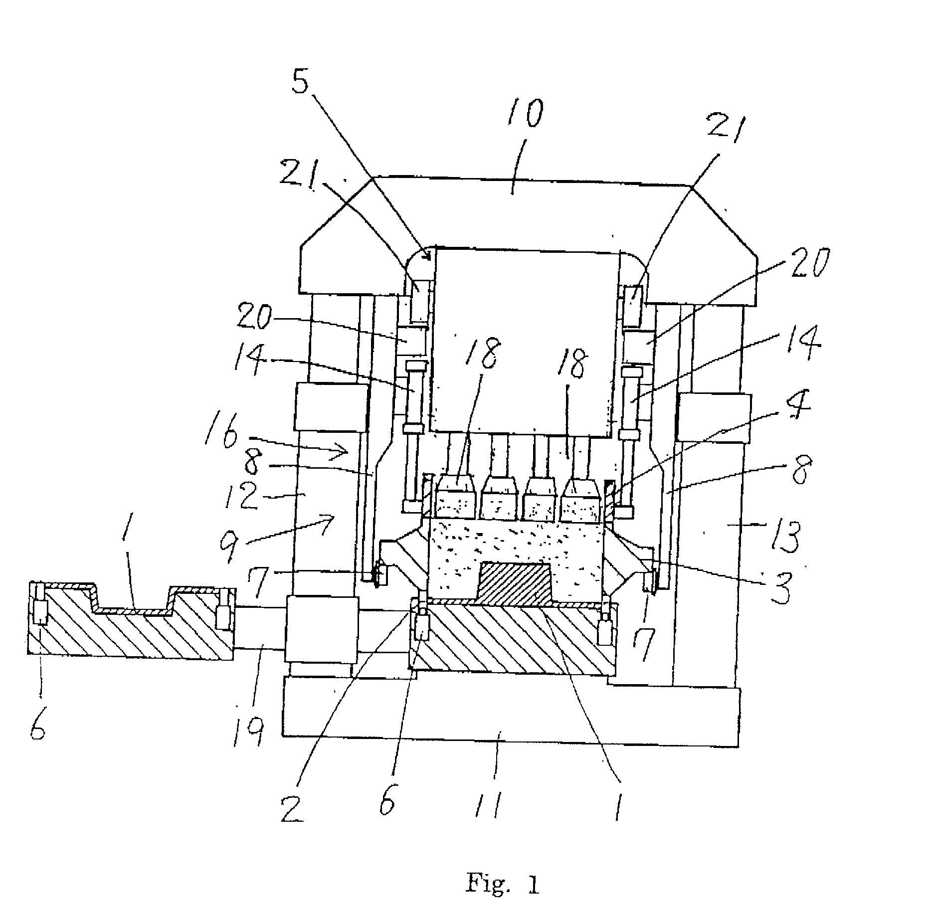 Method and apparatus for compacting molding sand