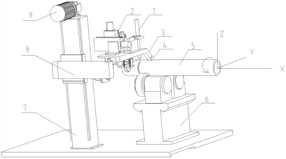 Automatic welding method for circumferential welding seam of round pipe