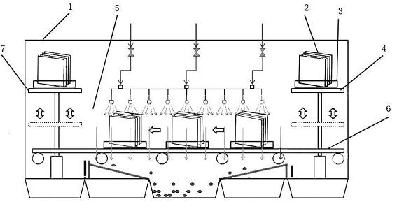 Etching method for liquid crystal glass panel