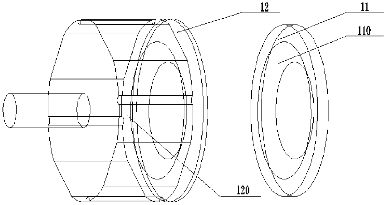 Eddy current displacement sensor and its probe and coil