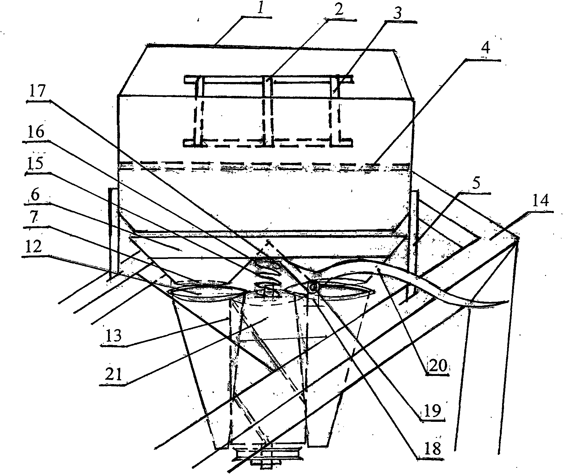 Feed hopper of novel corn thresher