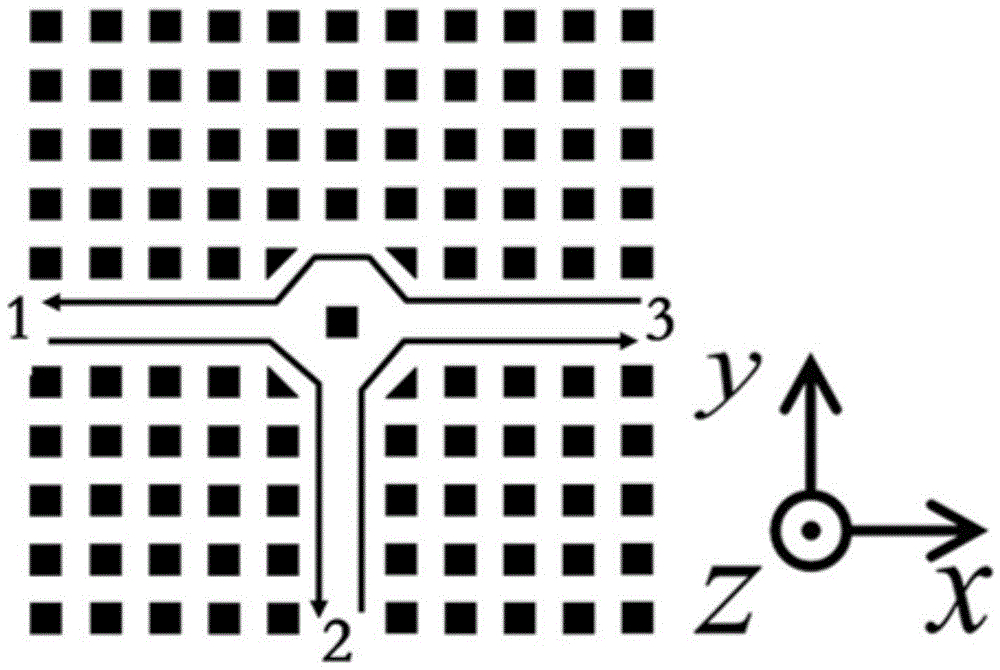 Photonic crystal waveguide based superefficient compact T-shaped circulator