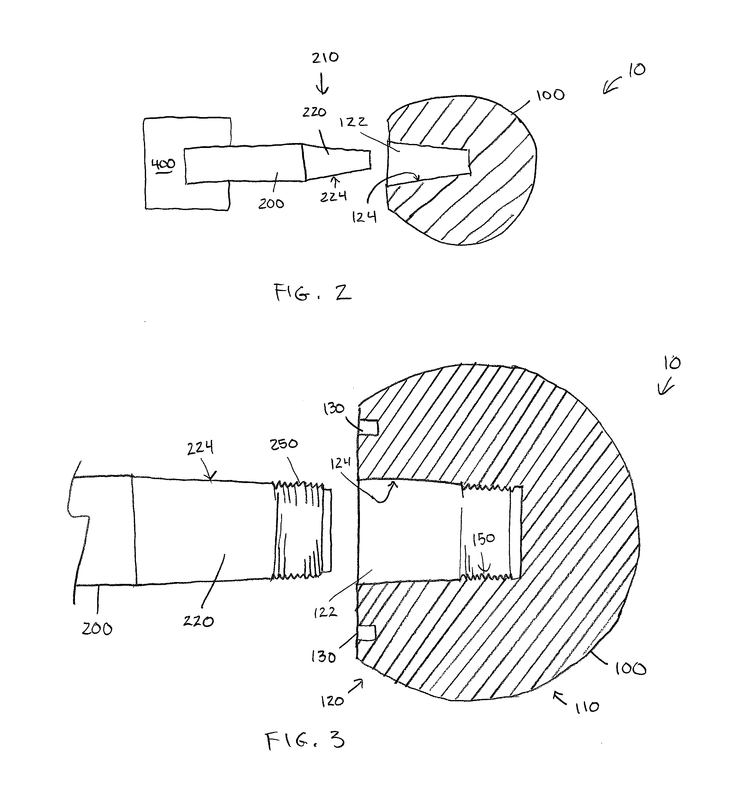 Method and apparatus for attachment in a modular hip replacement or fracture fixation device