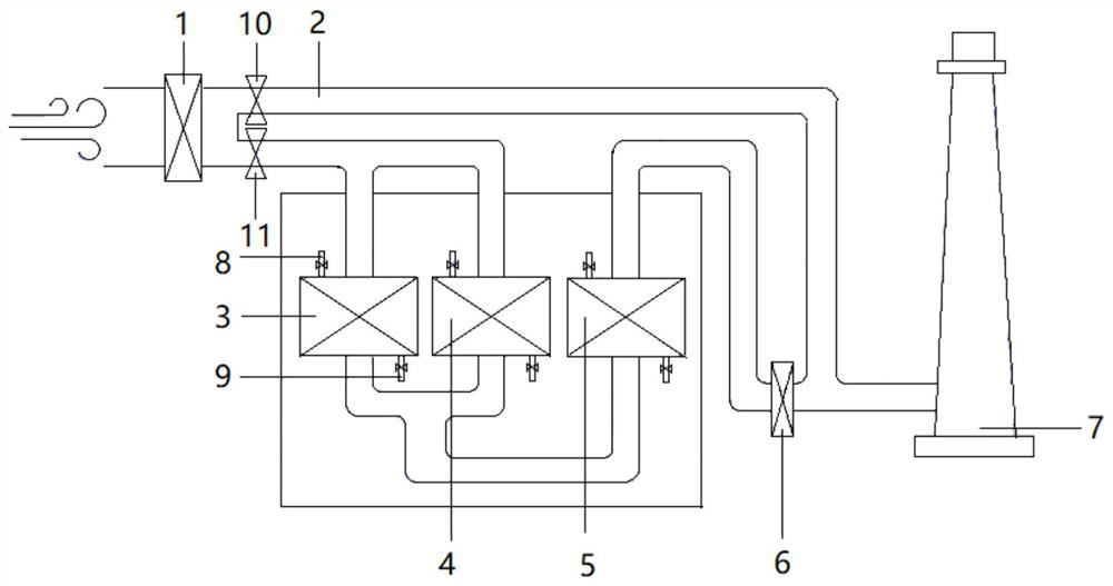 Two-stage phase change recovery and storage device for metallurgical flue gas waste heat