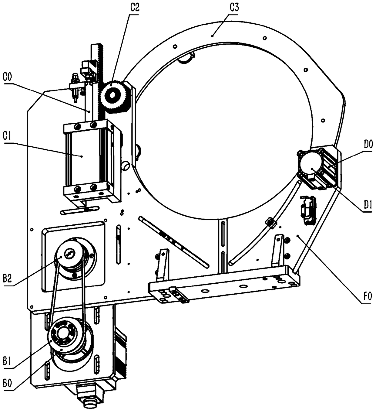 Driving device used for new energy car motor rotor balancing machine