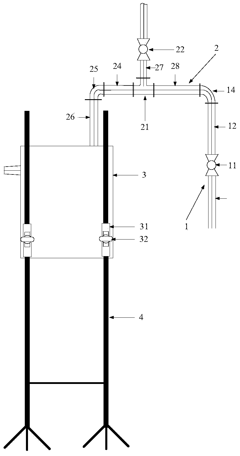 A flow guide device for measuring underwater jet noise by reverberation method