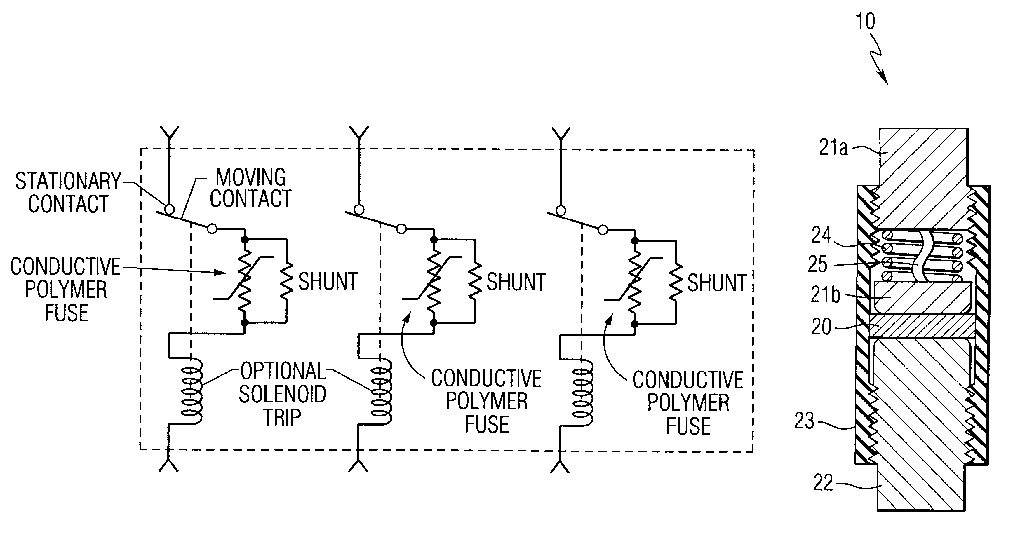 Conductive polymer current-limiting fuse