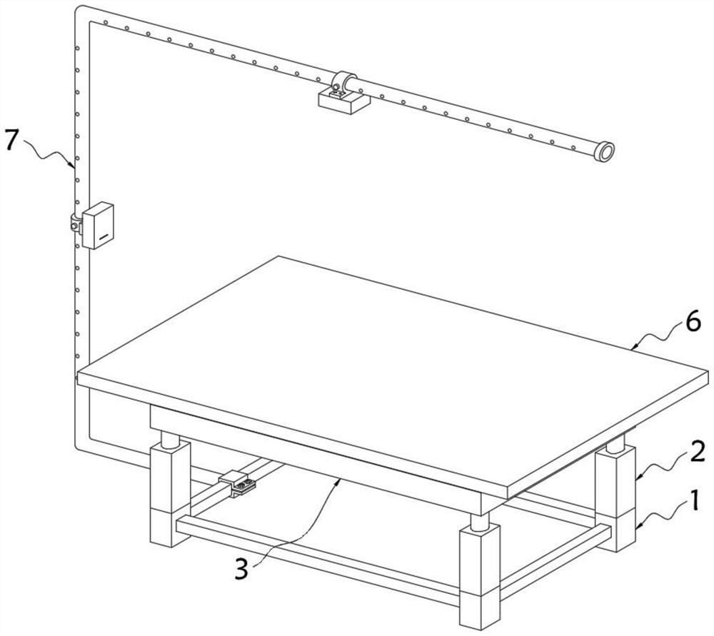 Radiotherapy department positioning bed for assistant positioning based on multi-point positioning structure