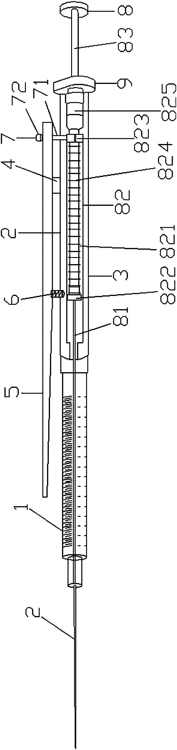 Semi-automatic sample feeding needle