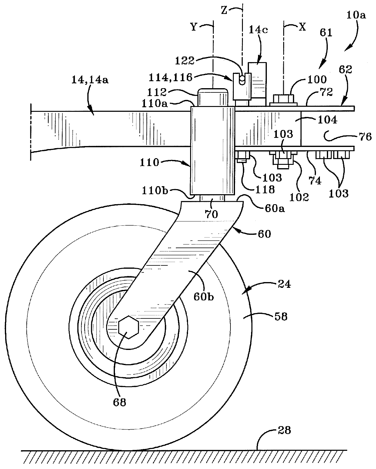 Utility vehicle with adjustable wheel base and wheel stance