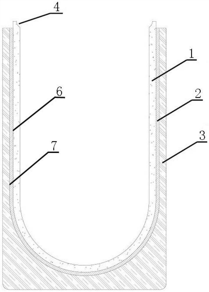 Composite multilayer crucible for beryllium aluminum alloy induction melting and preparation method thereof