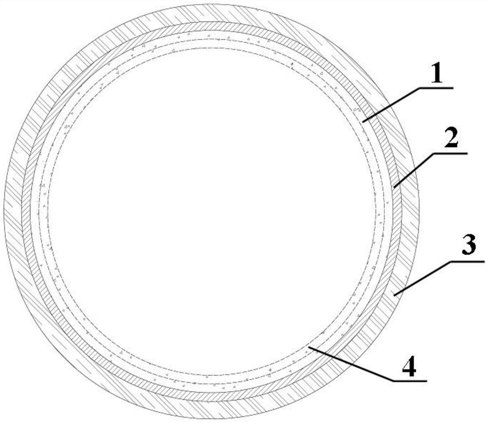 Composite multilayer crucible for beryllium aluminum alloy induction melting and preparation method thereof