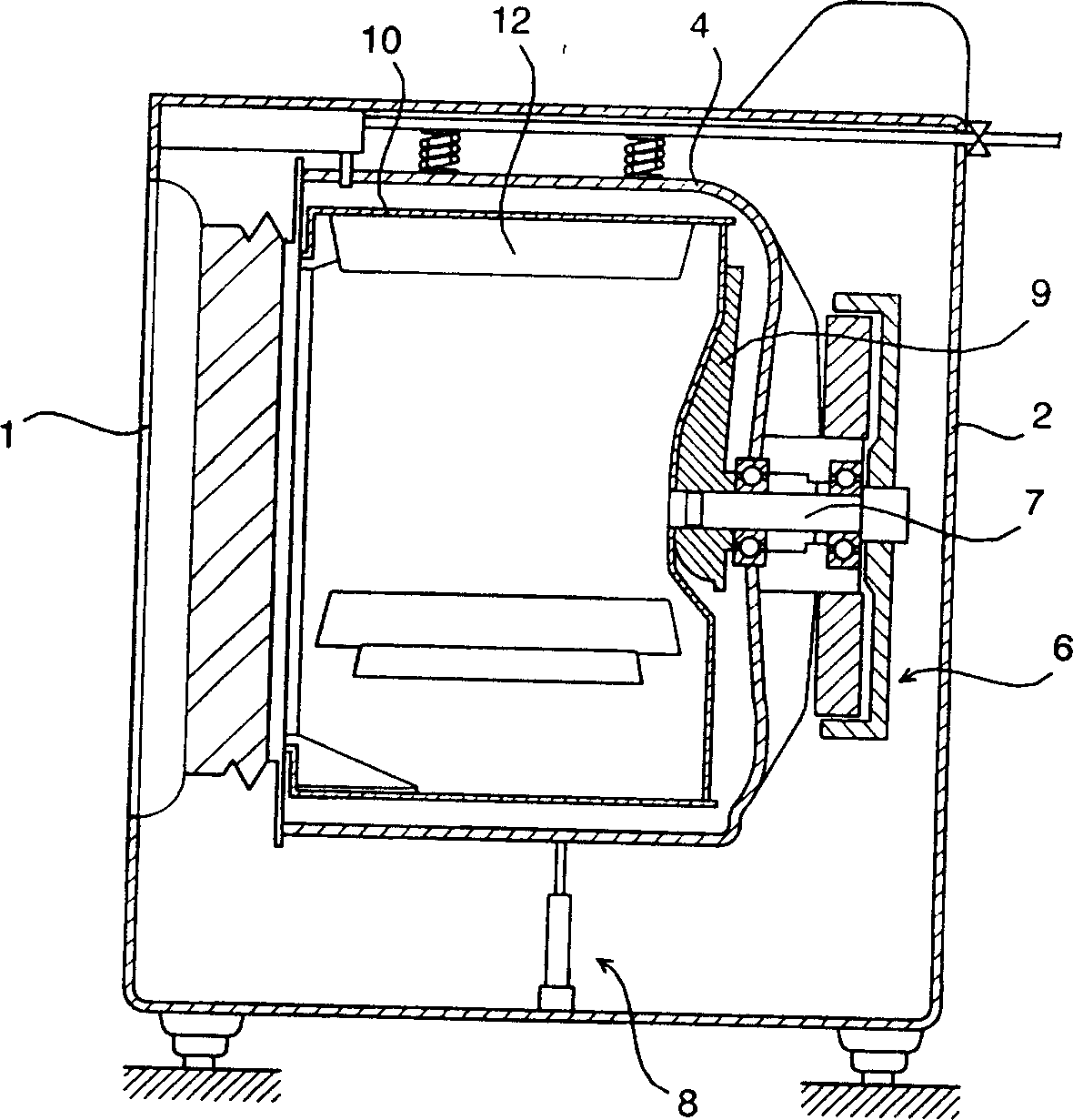 Round angle drum washing machine